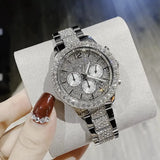 Buy Shop Michael Kors Layton Chronograph Silver Dial Silver Steel Strap Watch For Women - MK6976 USA Online