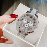 Buy Shop Michael Kors Layton Chronograph Silver Dial Silver Steel Strap Watch For Women - MK6976 USA Online