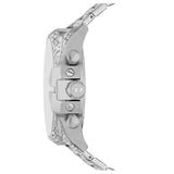Buy Shop Michael Kors Layton Chronograph Silver Dial Silver Steel Strap Watch For Women - MK6976 USA Online