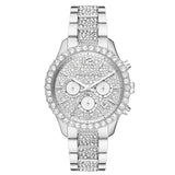 Buy Shop Michael Kors Layton Chronograph Silver Dial Silver Steel Strap Watch For Women - MK6976 USA Online