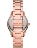 Buy Shop Michael Kors Layton Three Hand Red Dial Rose Gold Steel Strap Watch For Women - MK6893 USA Online