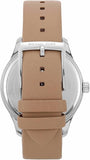 Buy Shop Michael Kors Layton Mother of Pearl White Dial Brown Leather Strap Watch For Women - MK2910 USA Online