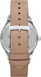 Buy Shop Michael Kors Layton Mother of Pearl White Dial Brown Leather Strap Watch For Women - MK2910 USA Online