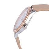 Buy Shop Michael Kors Layton Mother of Pearl White Dial Brown Leather Strap Watch For Women - MK2910 USA Online