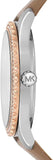 Buy Shop Michael Kors Layton Mother of Pearl White Dial Brown Leather Strap Watch For Women - MK2910 USA Online