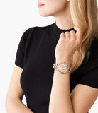 Buy Shop Michael Kors Layton Multifunction Crystals Rose Gold Dial Rose Gold Steel Strap Watch for Women - MK4654 USA Online