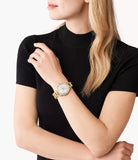 Buy Shop Michael Kors Layton Multifunction Glitz Silver Dial Gold Steel Strap Watch for Women - MK4653 USA Online