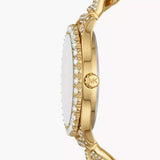 Buy Shop Michael Kors Layton Multifunction Glitz Silver Dial Gold Steel Strap Watch for Women - MK4653 USA Online