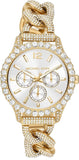 Buy Shop Michael Kors Layton Multifunction Glitz Silver Dial Gold Steel Strap Watch for Women - MK4653 USA Online