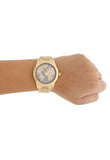 Buy Shop Michael Kors Layton Pave Blue Dial Gold Steel Strap Watch for Women - MK6243 USA Online