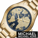 Buy Shop Michael Kors Layton Pave Blue Dial Gold Steel Strap Watch for Women - MK6243 USA Online