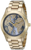Buy Shop Michael Kors Layton Pave Blue Dial Gold Steel Strap Watch for Women - MK6243 USA Online