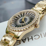 Buy Shop Michael Kors Layton Quartz Black Dial Gold Steel Strap Watch For Women - MK6892 USA Online