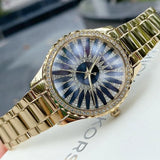 Buy Shop Michael Kors Layton Quartz Black Dial Gold Steel Strap Watch For Women - MK6892 USA Online