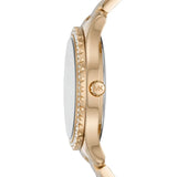 Buy Shop Michael Kors Layton Quartz Black Dial Gold Steel Strap Watch For Women - MK6892 USA Online