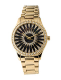 Buy Shop Michael Kors Layton Quartz Black Dial Gold Steel Strap Watch For Women - MK6892 USA Online