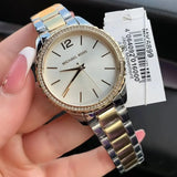 Buy Shop Michael Kors Layton Quartz Silver Dial Two Tone Steel Strap Watch For Women - MK6899 USA Online
