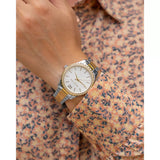 Buy Shop Michael Kors Layton Quartz Silver Dial Two Tone Steel Strap Watch For Women - MK6899 USA Online