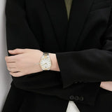Buy Shop Michael Kors Layton Quartz Silver Dial Two Tone Steel Strap Watch For Women - MK6899 USA Online