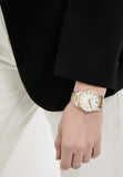 Buy Shop Michael Kors Layton Quartz Silver Dial Two Tone Steel Strap Watch For Women - MK6899 USA Online