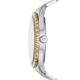 Buy Shop Michael Kors Layton Quartz Silver Dial Two Tone Steel Strap Watch For Women - MK6899 USA Online