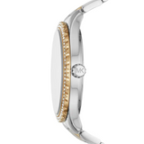 Buy Shop Michael Kors Layton Quartz Silver Dial Two Tone Steel Strap Watch For Women - MK6899 USA Online