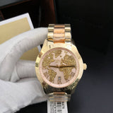 Buy Shop Michael Kors Layton Rose Gold Dial Gold Stainless Steel Strap Watch for Women - MK6476 USA Online