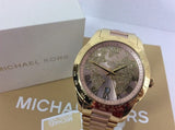 Buy Shop Michael Kors Layton Rose Gold Dial Gold Stainless Steel Strap Watch for Women - MK6476 USA Online