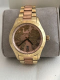 Buy Shop Michael Kors Layton Rose Gold Dial Gold Stainless Steel Strap Watch for Women - MK6476 USA Online