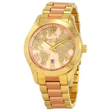 Buy Shop Michael Kors Layton Rose Gold Dial Gold Stainless Steel Strap Watch for Women - MK6476 USA Online