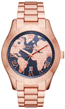 Buy Shop Michael Kors Layton Rose Gold Dial Rose Gold Steel Strap Watch for Women - MK6395 USA Online