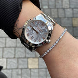 Buy Shop Michael Kors Layton Silver Dial Silver Steel Strap Watch for Women - MK5958 USA Online