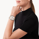Buy Shop Michael Kors Layton Silver Dial Silver Steel Strap Watch for Women - MK5958 USA Online