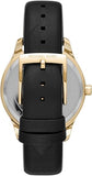 Buy Shop Michael Kors Layton Three Hand Mother of Pearl Black Dial Black Leather Strap Watch For Women - MK2911 USA Online