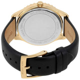 Buy Shop Michael Kors Layton Three Hand Mother of Pearl Black Dial Black Leather Strap Watch For Women - MK2911 USA Online
