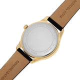 Buy Shop Michael Kors Layton Three Hand Mother of Pearl Black Dial Black Leather Strap Watch For Women - MK2911 USA Online