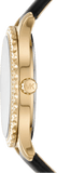 Buy Shop Michael Kors Layton Three Hand Mother of Pearl Black Dial Black Leather Strap Watch For Women - MK2911 USA Online