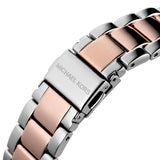 Buy Shop Michael Kors Layton Three Hand Mother of Pearl White Dial Two Tone Steel Strap Watch For Women - MK6849 USA Online