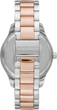 Buy Shop Michael Kors Layton Three Hand Mother of Pearl White Dial Two Tone Steel Strap Watch For Women - MK6849 USA Online