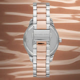 Buy Shop Michael Kors Layton Three Hand Mother of Pearl White Dial Two Tone Steel Strap Watch For Women - MK6849 USA Online