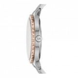 Buy Shop Michael Kors Layton Three Hand Mother of Pearl White Dial Two Tone Steel Strap Watch For Women - MK6849 USA Online
