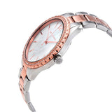 Buy Shop Michael Kors Layton Three Hand Mother of Pearl White Dial Two Tone Steel Strap Watch For Women - MK6849 USA Online