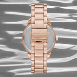 Buy Shop Michael Kors Layton Three Hand Pink Dial Rose Gold Steel Strap Watch For Women - MK6848 USA Online