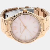 Buy Shop Michael Kors Layton Three Hand Pink Dial Rose Gold Steel Strap Watch For Women - MK6848 USA Online
