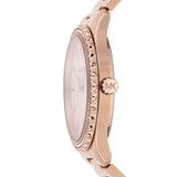 Buy Shop Michael Kors Layton Three Hand Pink Dial Rose Gold Steel Strap Watch For Women - MK6848 USA Online