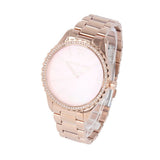 Buy Shop Michael Kors Layton Three Hand Pink Dial Rose Gold Steel Strap Watch For Women - MK6848 USA Online