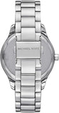 Buy Shop Michael Kors Layton Three Hand Pink Dial Silver Steel Strap Watch For Women - MK7298 USA Online