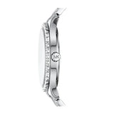 Buy Shop Michael Kors Layton Three Hand Pink Dial Silver Steel Strap Watch For Women - MK7298 USA Online