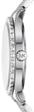 Buy Shop Michael Kors Layton Three Hand Pink Dial Silver Steel Strap Watch For Women - MK7298 USA Online