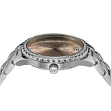 Buy Shop Michael Kors Layton Three Hand Pink Dial Silver Steel Strap Watch For Women - MK7298 USA Online